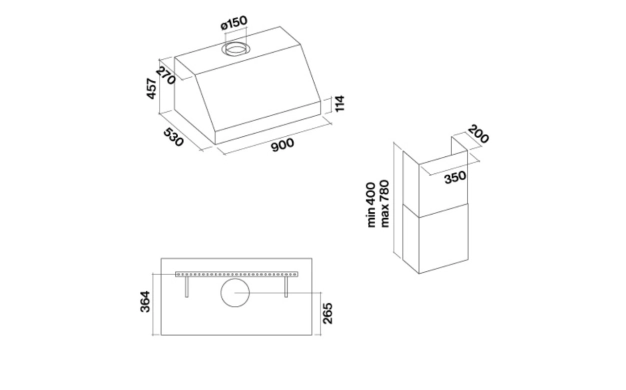 Аспиратор за стена Falmec ZEUS PRO 90